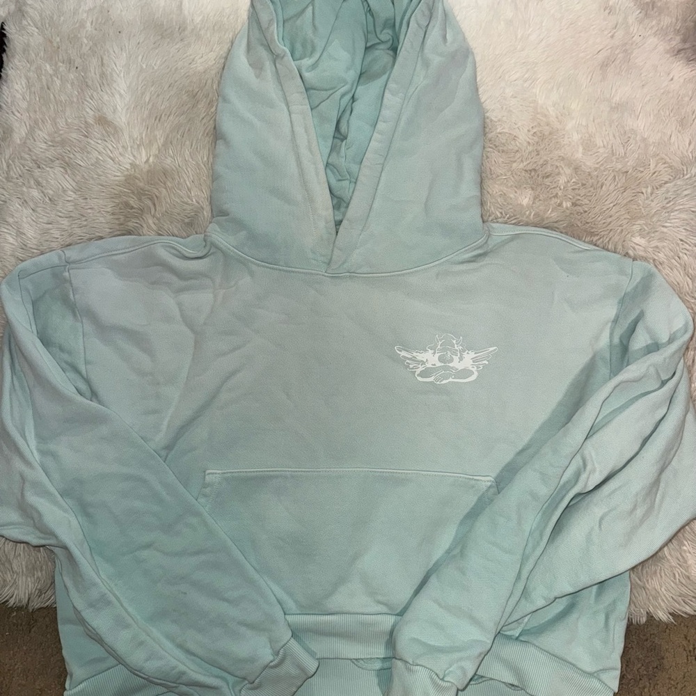 Boys Lie Sky Blue Hoodie with Angel Design
